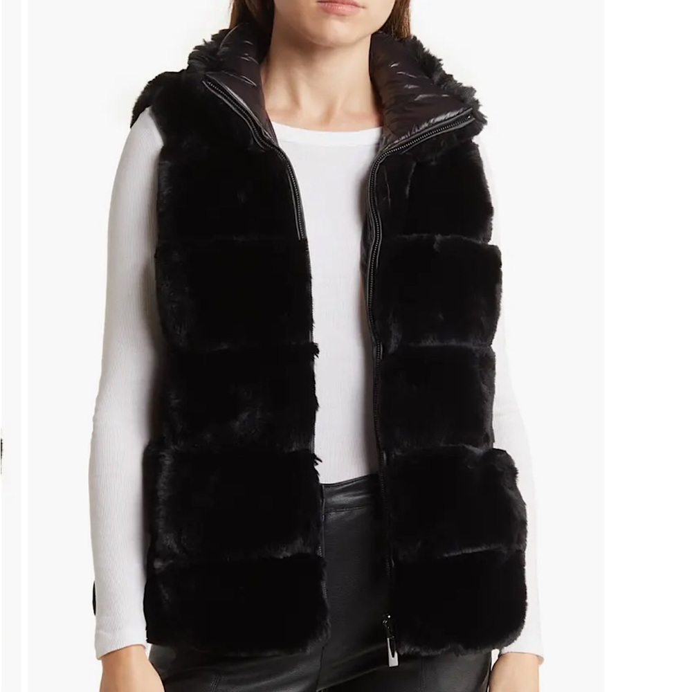 Via Spiga Reversible Faux Fur Vest